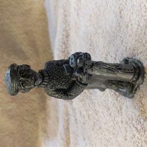 Pewter Male Golfer with Golf Bag Figurine